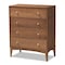 Baxton Studio Landis Mid-Century Ash Walnut Finished Wood 4-Drawer Chest 193-11302-ZORO - alternate 3
